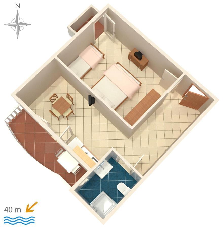 Apartment Metajna 6498E Exterior foto